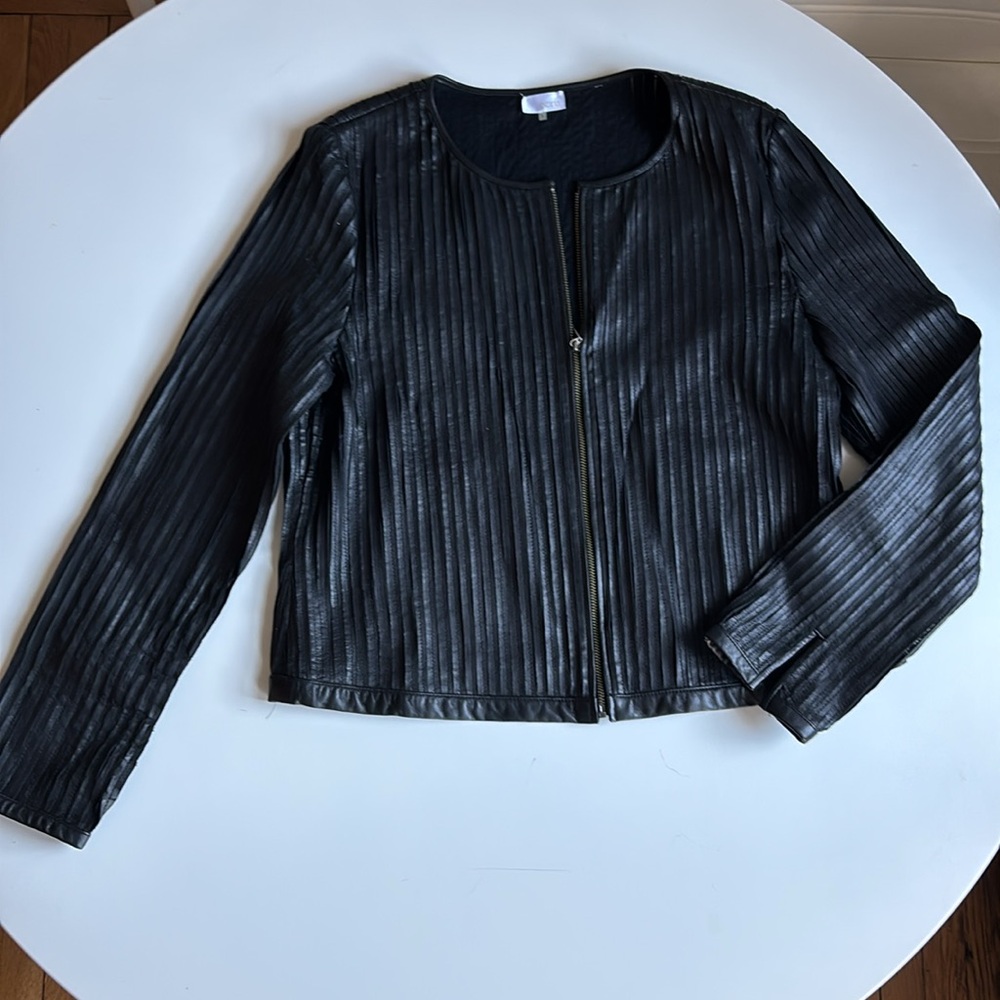Ecru Leather Jacket